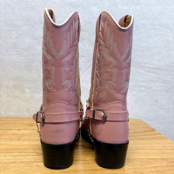 Lil' Durango Little Kid Pink Rhinestone Western Cowgirl Boots Girls Size 1 - Picture 2 of 11